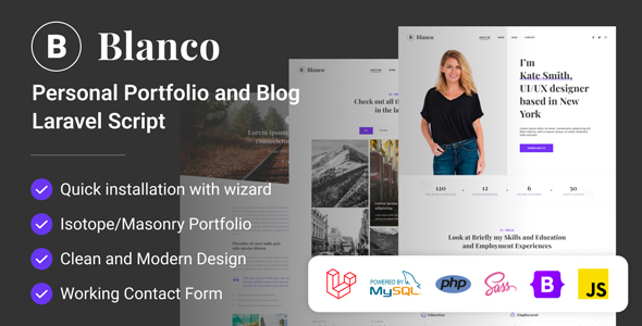 Portfolio & Blog Script — Portfolio / Blog source code preview